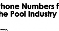 Pool Product Manufacturer Phone Numbers